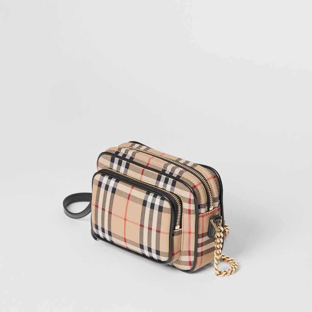 Burberry Vintage Check Cotton Camera Bag in Archive Beige 80159461 - Photo-2