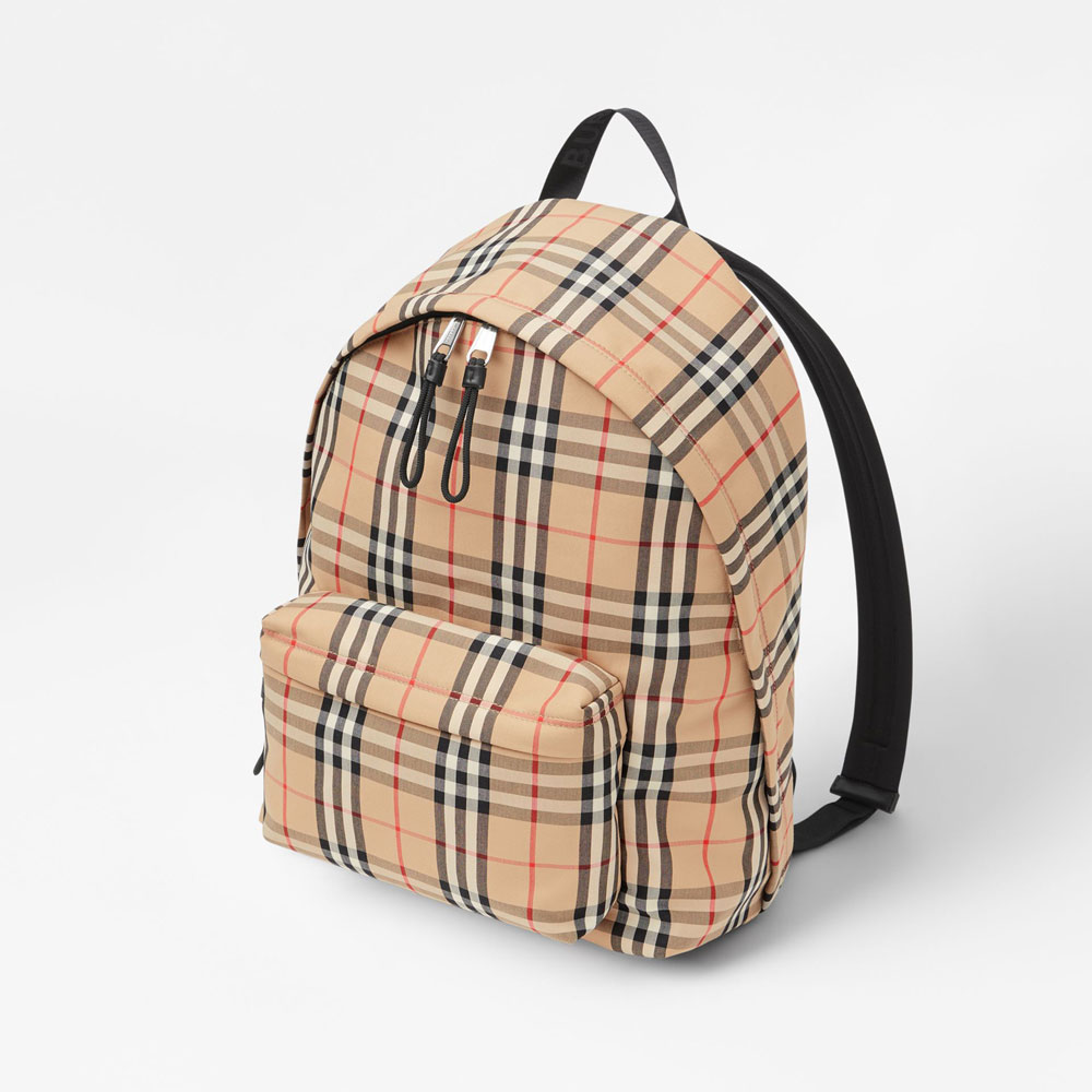 Burberry Vintage Check Nylon Backpack in Archive Beige 80161061 - Photo-2