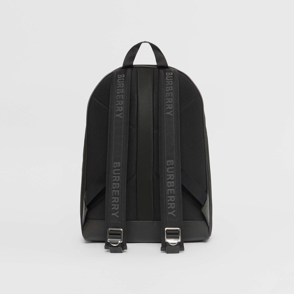 Burberry Logo Print Nylon Backpack in Black 80161091 - Photo-4