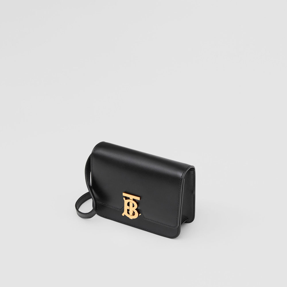 Burberry Mini Leather TB Bag in Black 80167981 - Photo-2