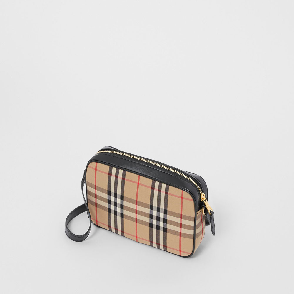 Burberry Small Vintage Check and Leather Camera Bag 80207251 - Photo-2