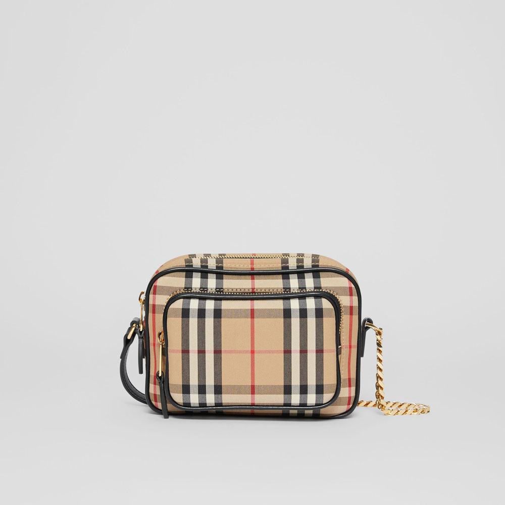 Burberry Vintage Check and Leather Camera Bag 80212821