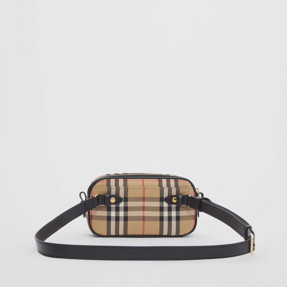 Burberry Mini Vintage Check and Leather Camera Bag 80223451 - Photo-2