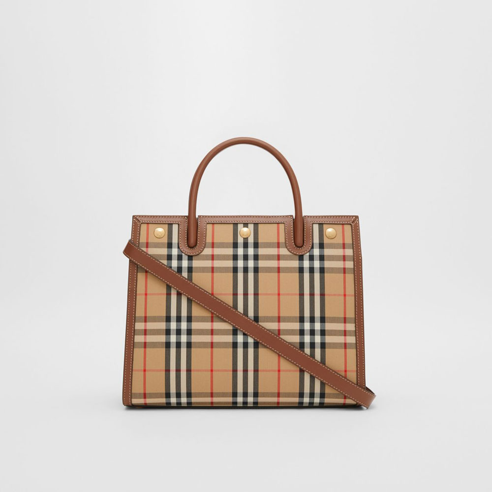 Burberry Small Vintage Check Two handle Title Bag 80252741 - Photo-3
