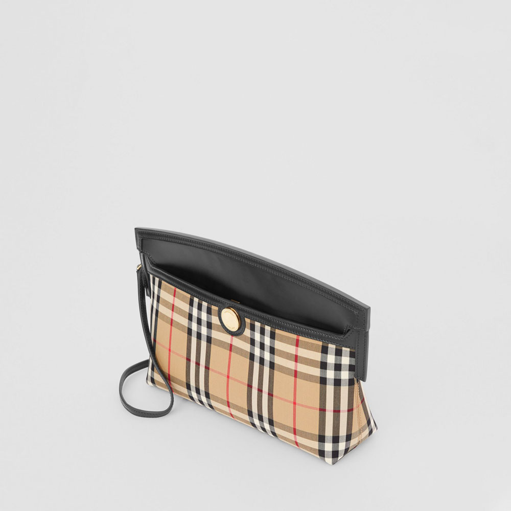 Burberry Vintage Check and Leather Society Clutch 80268361 - Photo-2