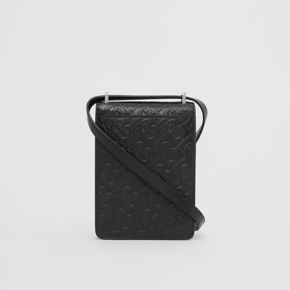 Burberry Monogram Leather Robin Bag in Black 80328991 - Photo-4