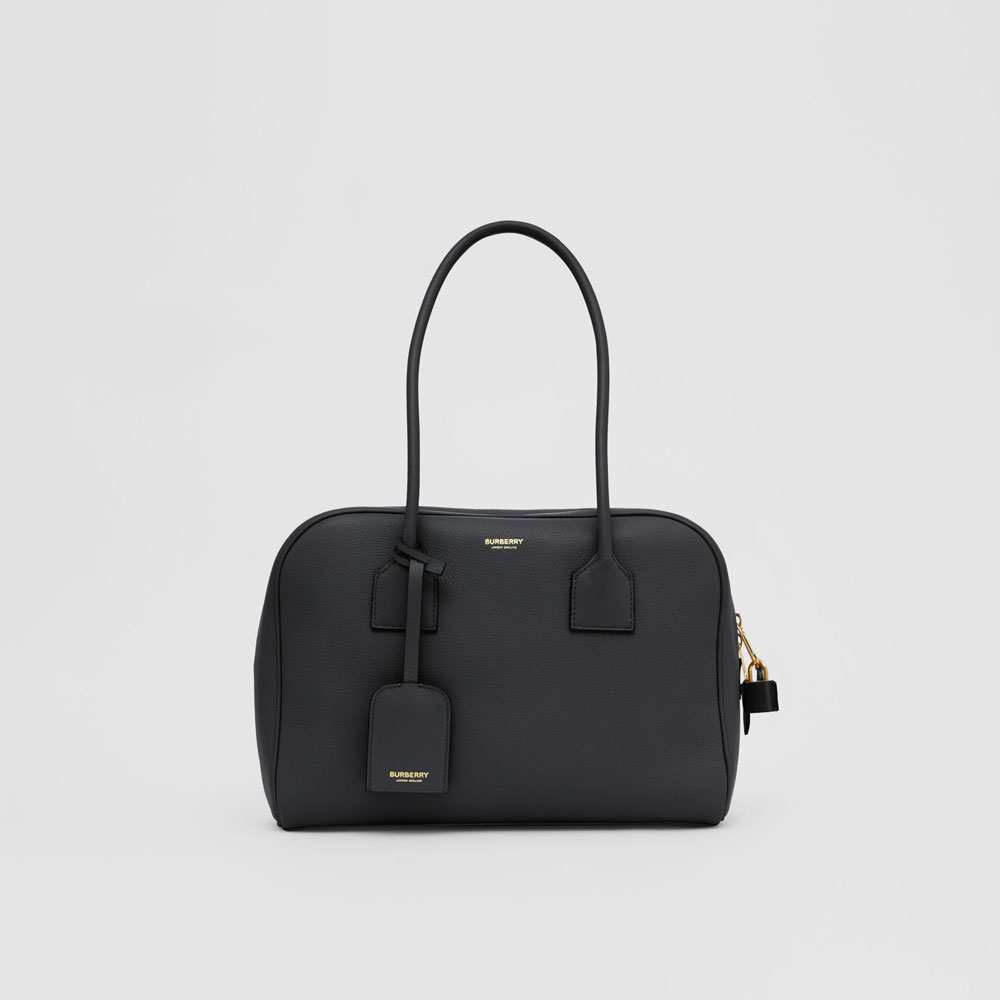 Burberry Medium Leather Half Cube Bag in Black 80350551
