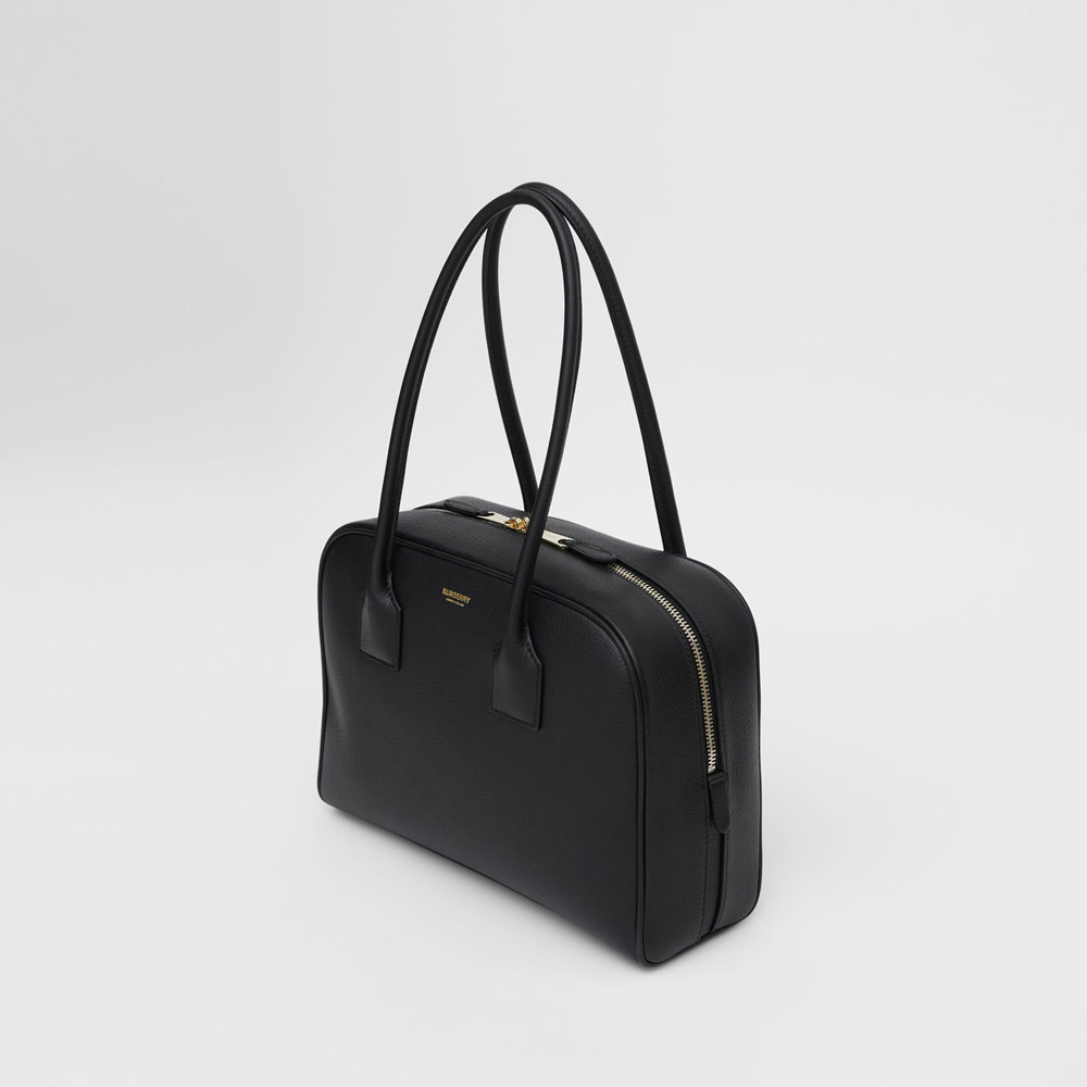 Burberry Medium Leather Half Cube Bag in Black 80350551 - Photo-2