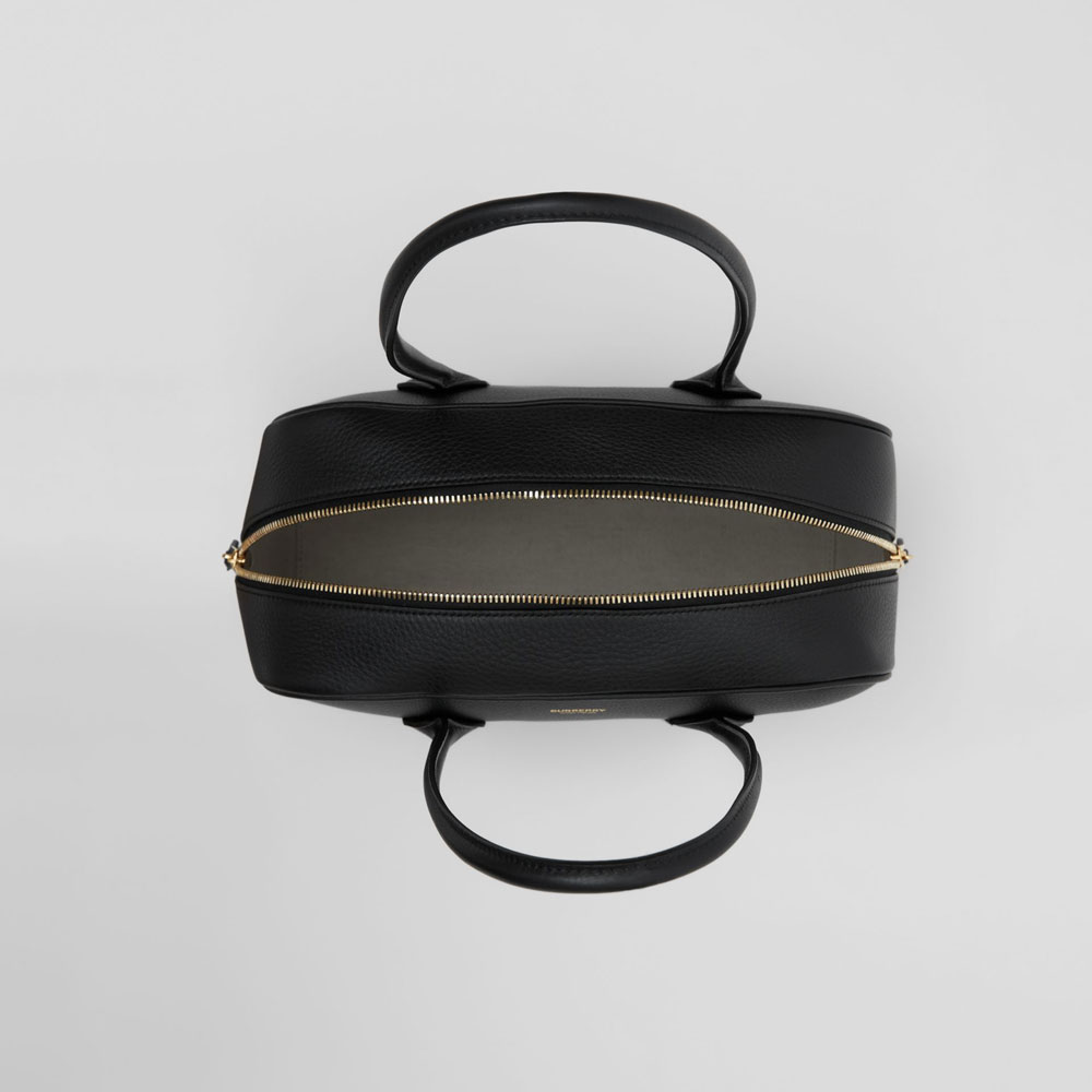 Burberry Medium Leather Half Cube Bag in Black 80350551 - Photo-3