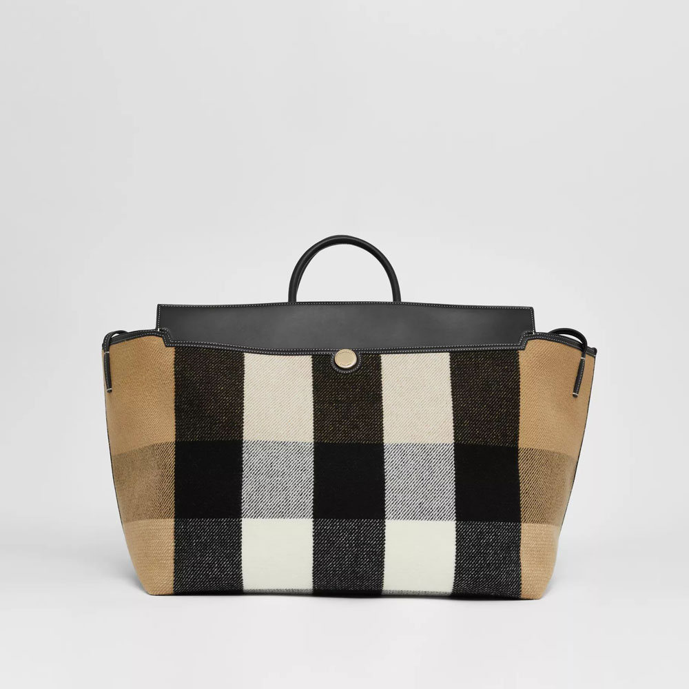 Burberry Check Merino Wool Cashmere Society Holdall 80352041