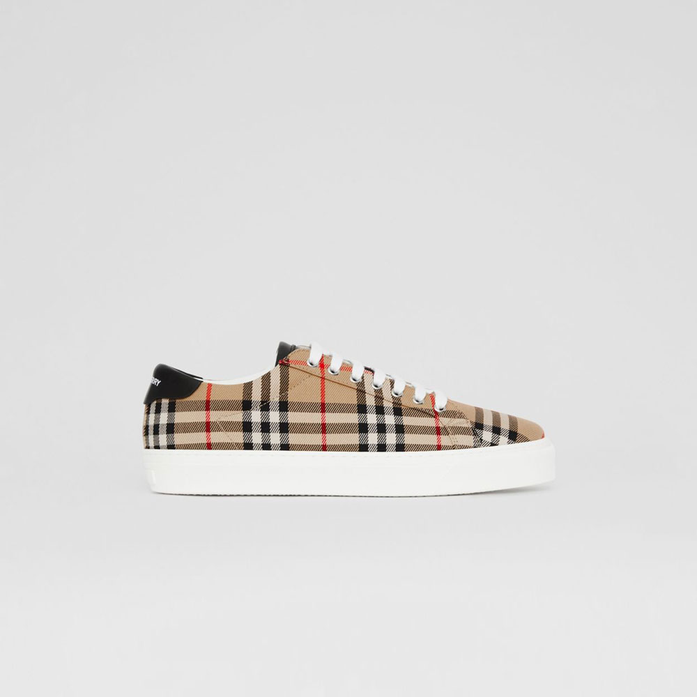 Burberry Vintage Check and Leather Sneakers 80381851