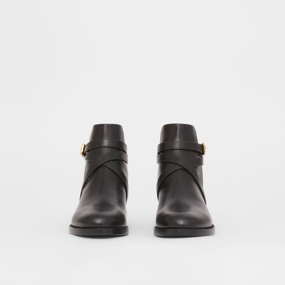 Burberry House Check and Leather Ankle Boots 80423661 - Photo-3