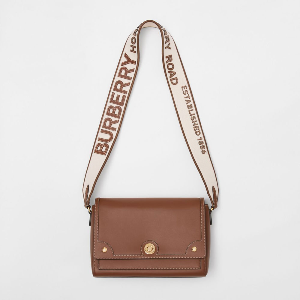 Burberry Topstitched Leather Note Crossbody Bag 80430551 - Photo-2