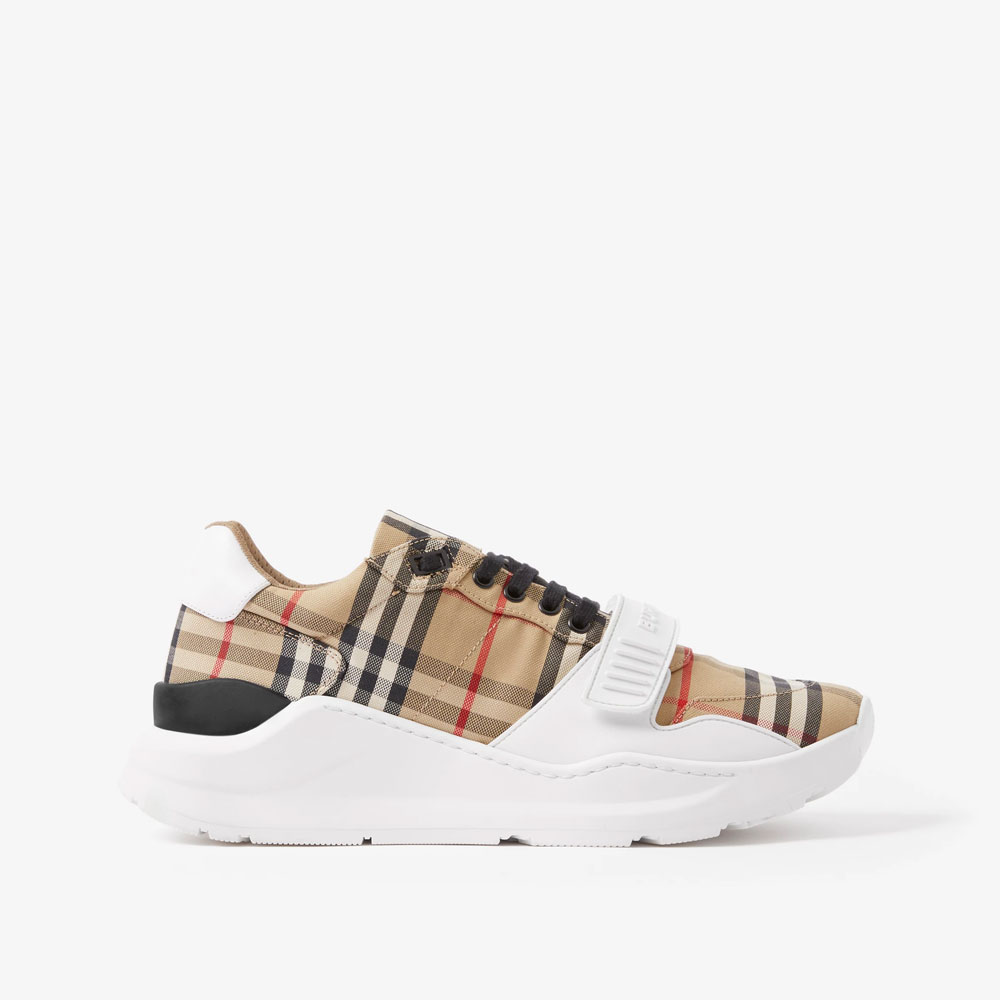Burberry Check Suede and Leather Sneakers 80485771