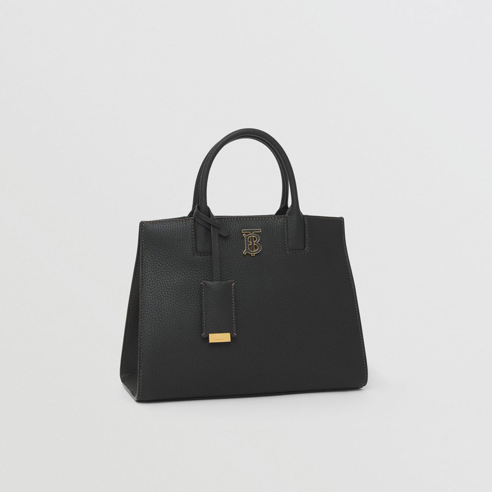 Burberry Grainy Leather Mini Frances Bag in Black 80490441 - Photo-3