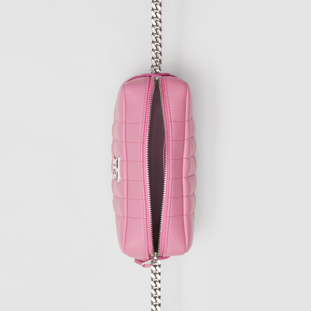 Burberry Mini Pink Lambskin Lola Camera Bag 80490491 - Photo-3