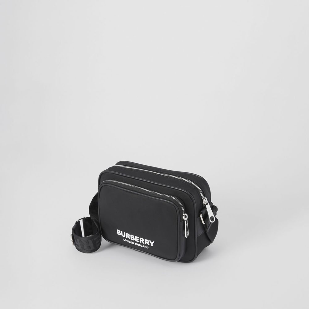 Burberry Logo Print Nylon Crossbody Bag in Black 80490941 - Photo-2