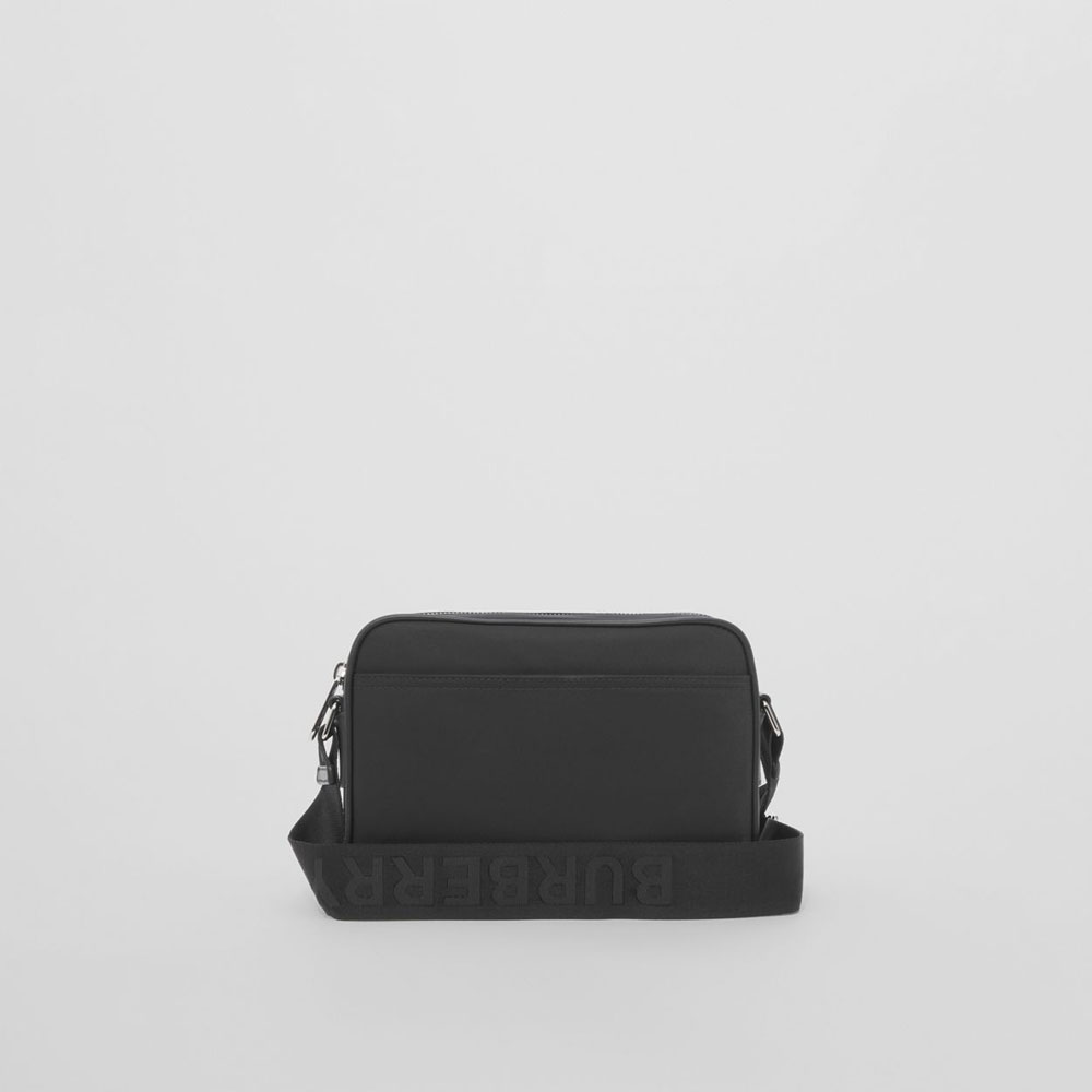 Burberry Logo Print Nylon Crossbody Bag in Black 80490941 - Photo-3