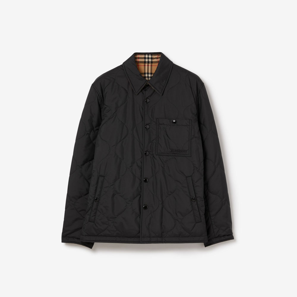 Burberry Reversible Thermoregulated Overshirt in Black 80491391