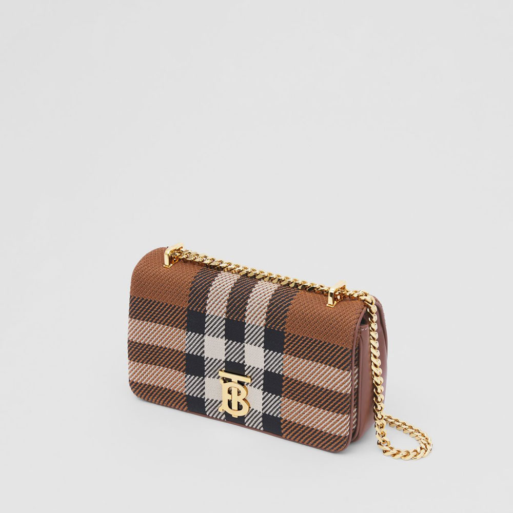 Burberry Small Knitted Check Lola Bag 80508761 - Photo-2