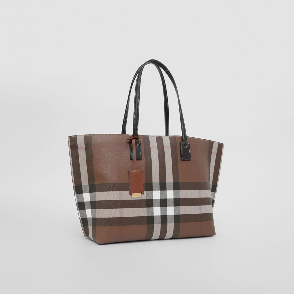 Burberry Check and Leather Medium Tote 80525041 - Photo-3