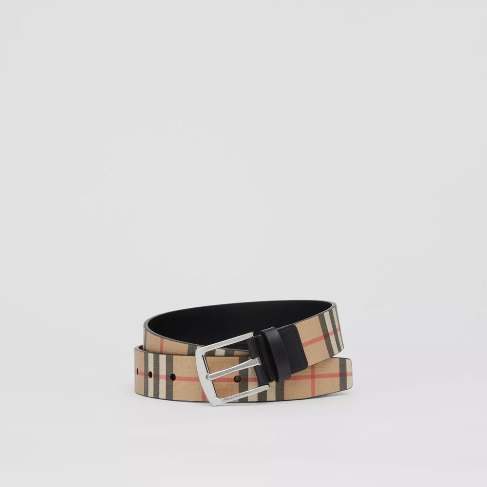 Burberry Vintage Check and Leather Belt 80527821