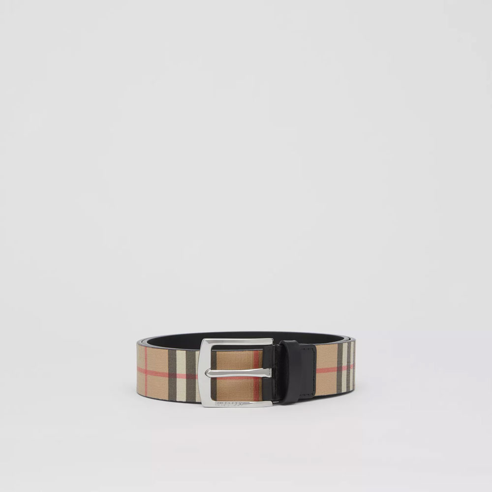 Burberry Vintage Check and Leather Belt 80527821 - Photo-2