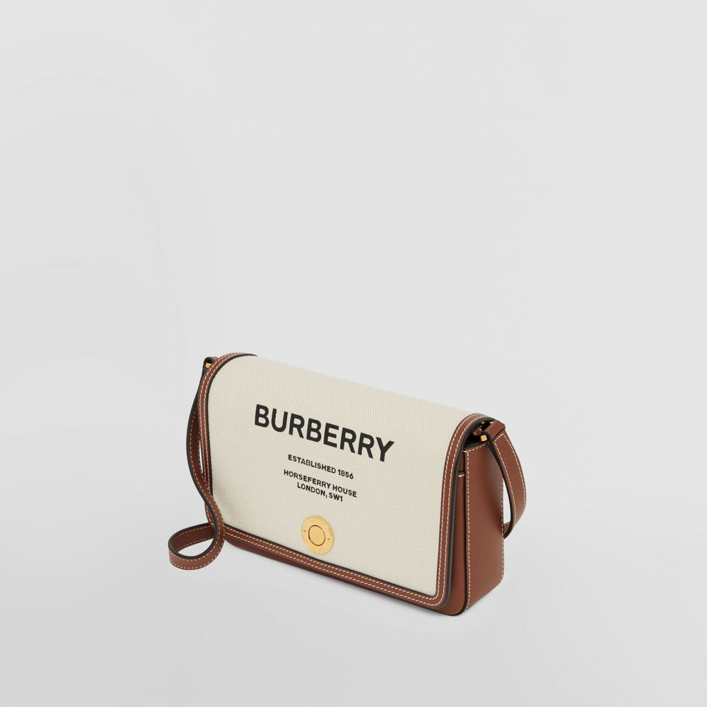 Burberry Horseferry Print Canvas and Leather Mini Note Bag 80552201 - Photo-2