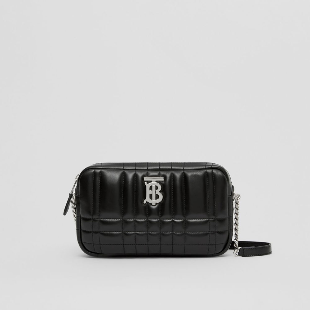 Burberry Quilted Leather Small Lola Camera Bag in Black 80648551