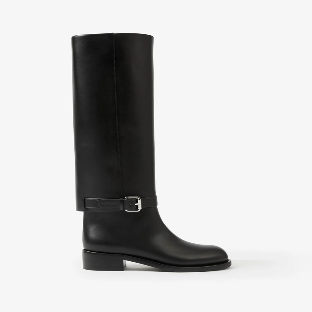 Burberry Leather Boots in Black 80664271 - Photo-2