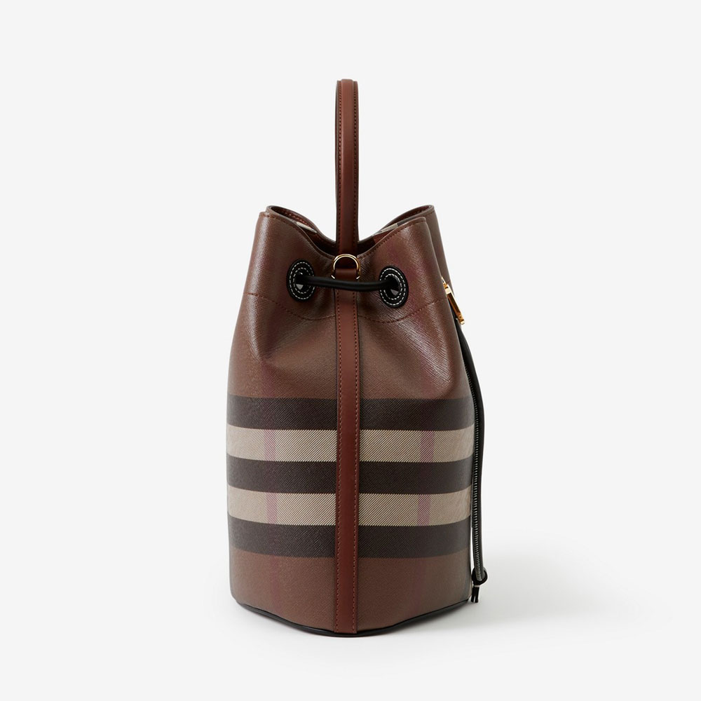 Burberry Small TB Bucket Bag in Dark birch brown 80696551 - Photo-2