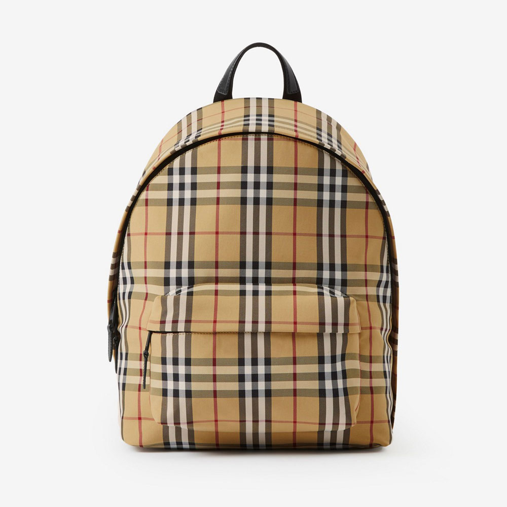 Burberry Check Backpack in Archive beige Canvas 80697491