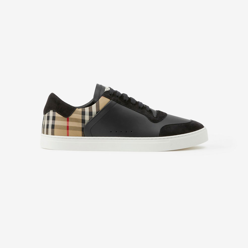 Burberry Leather Suede and Check Sneakers 80708181