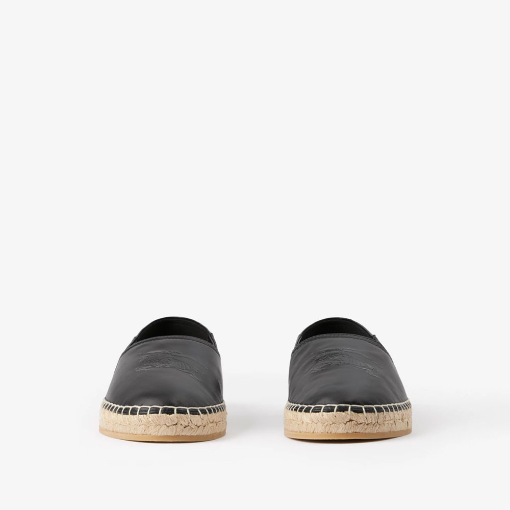 Burberry EKD Leather Espadrilles in Black 80711151 - Photo-2