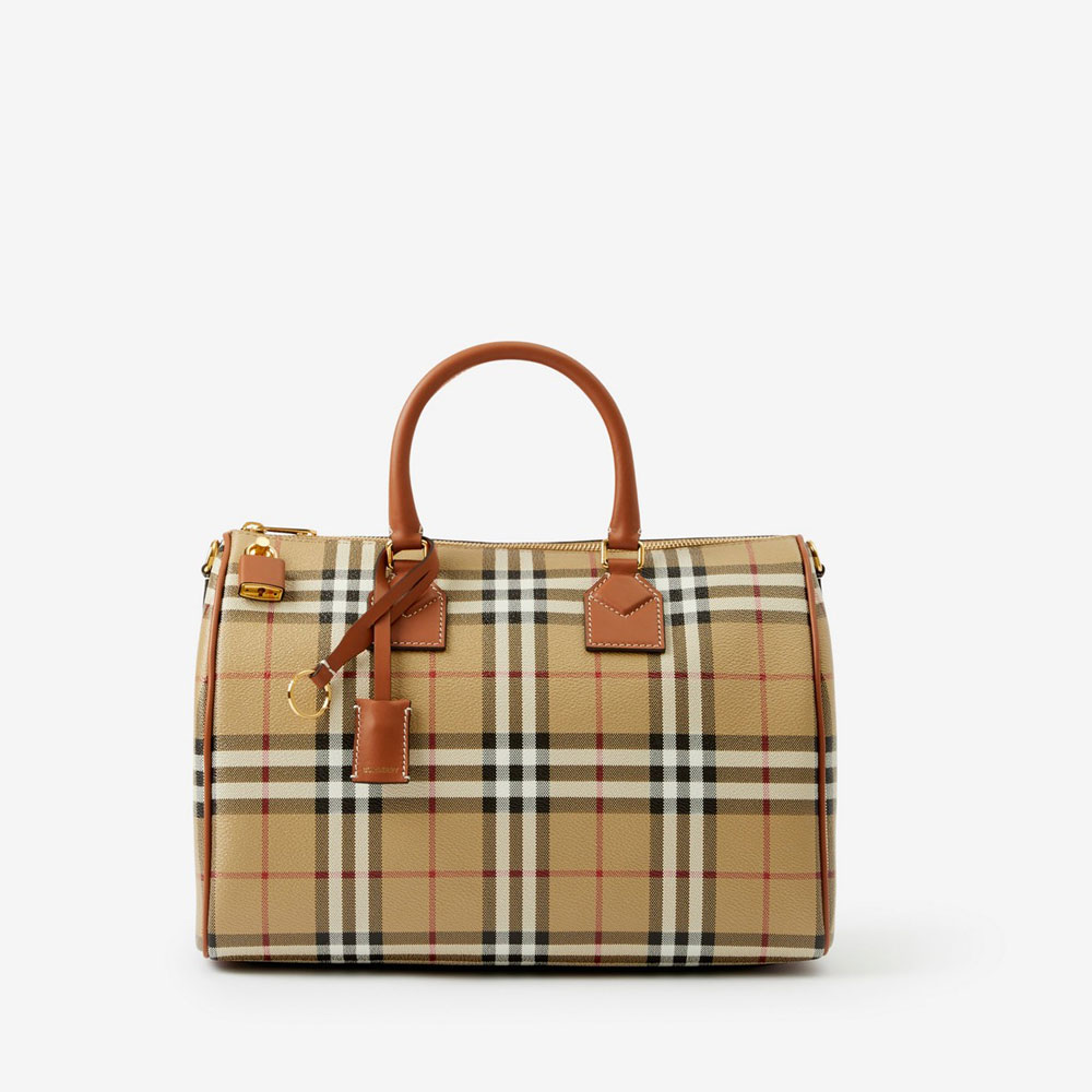 Burberry Medium Check Bowling Bag Vintage 80713551