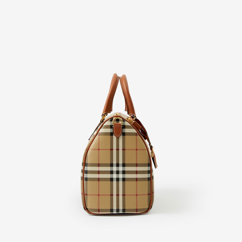 Burberry Medium Check Bowling Bag Vintage 80713551 - Photo-2