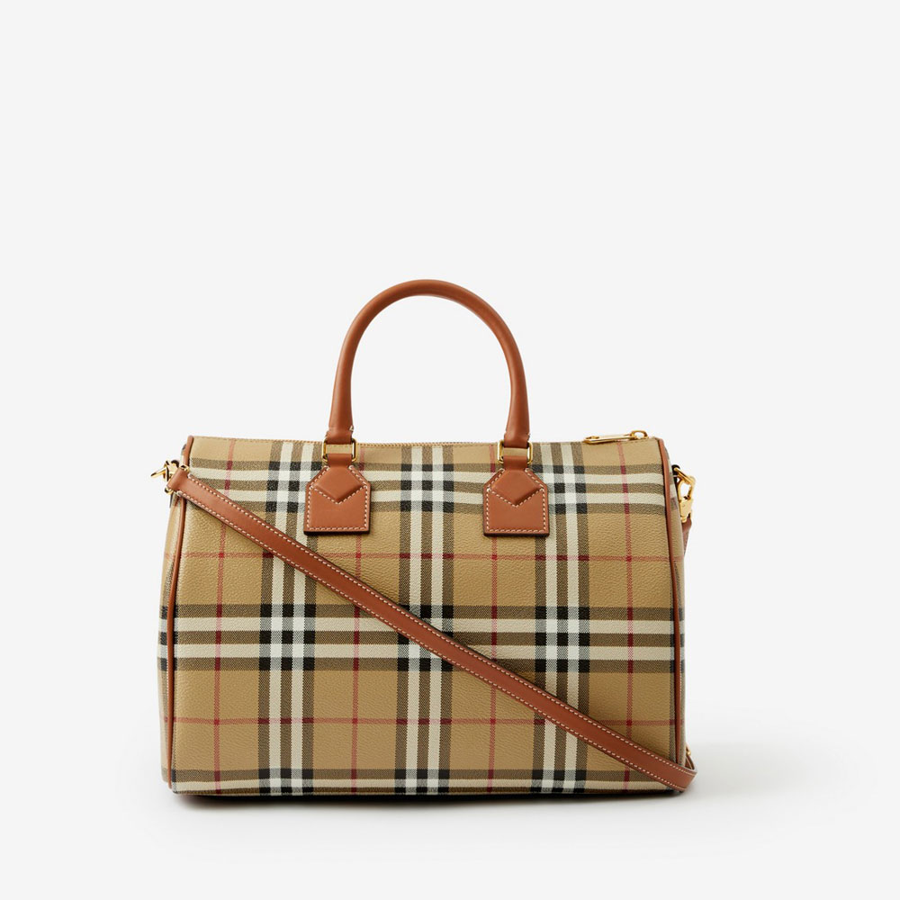 Burberry Medium Check Bowling Bag Vintage 80713551 - Photo-3