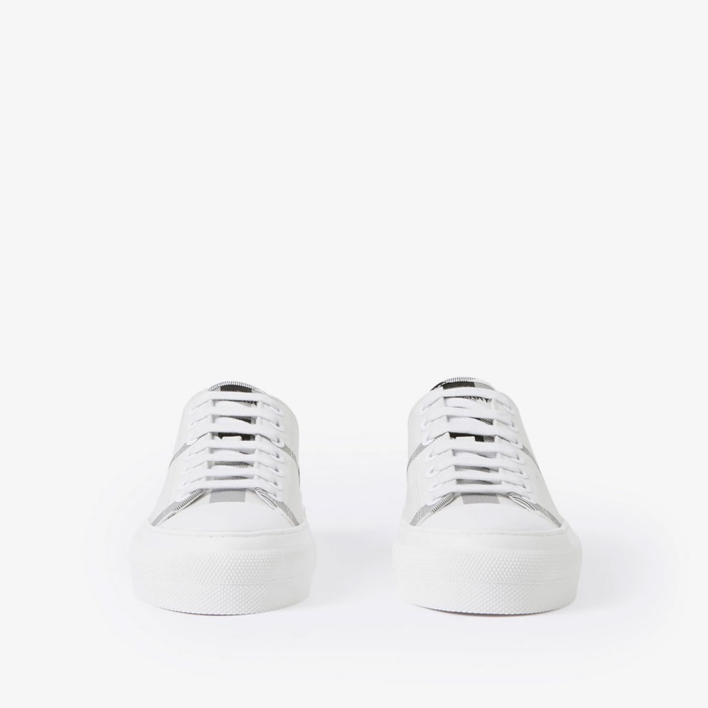 Burberry Check Cotton Sneakers 80714311 - Photo-2