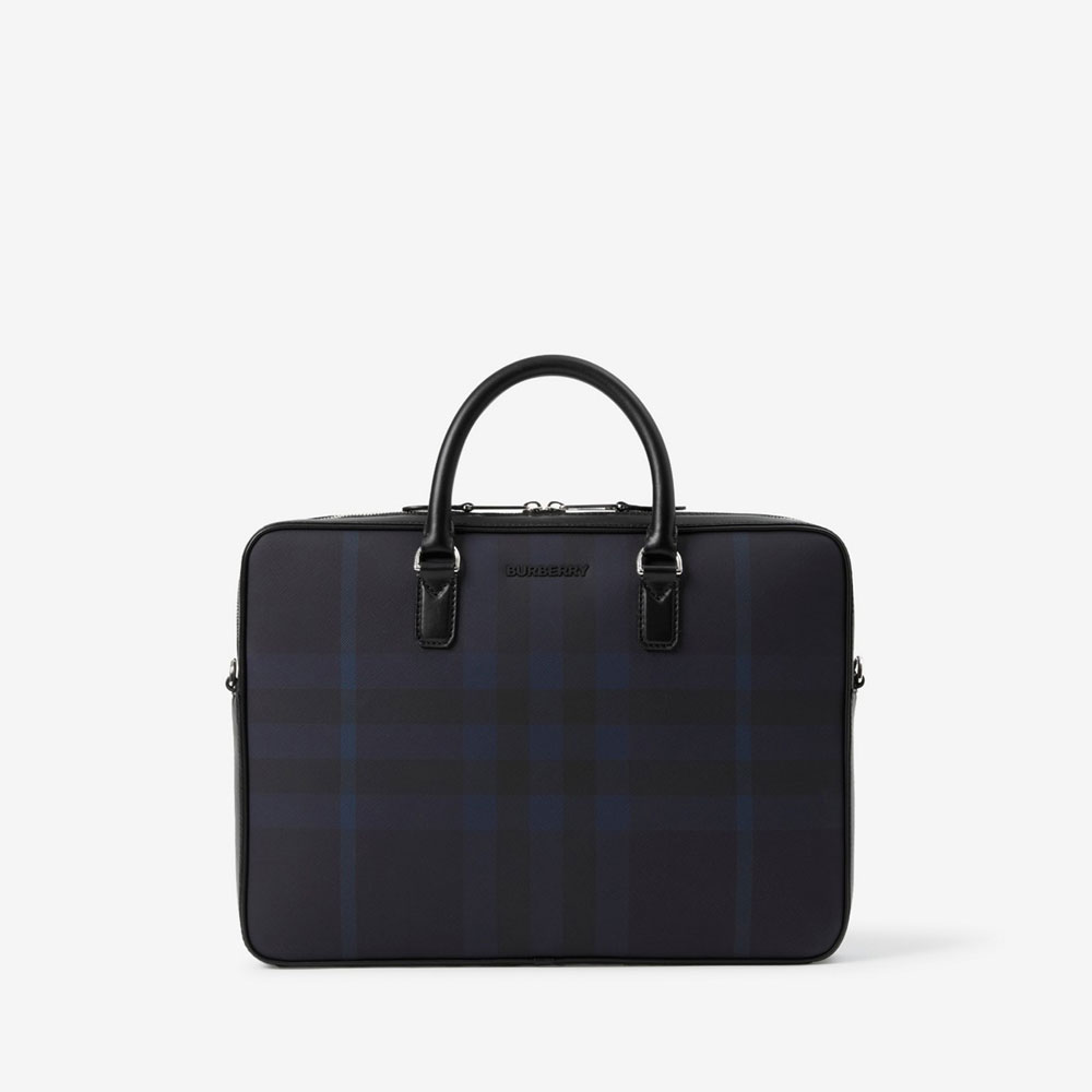 Burberry Slim Ainsworth Briefcase in Navy Canvas 80732721