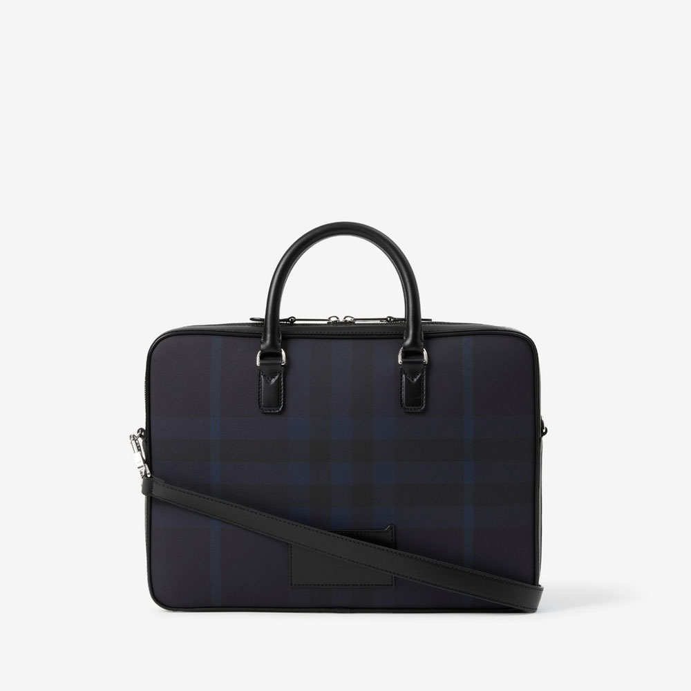 Burberry Slim Ainsworth Briefcase in Navy Canvas 80732721 - Photo-2