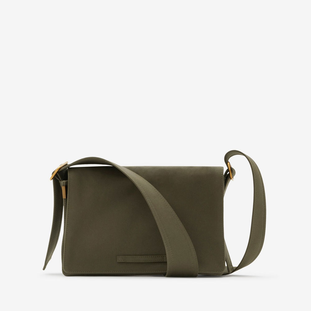 Burberry Trench Crossbody Bag in Olive Cotton Gabardine 80773991 - Photo-2