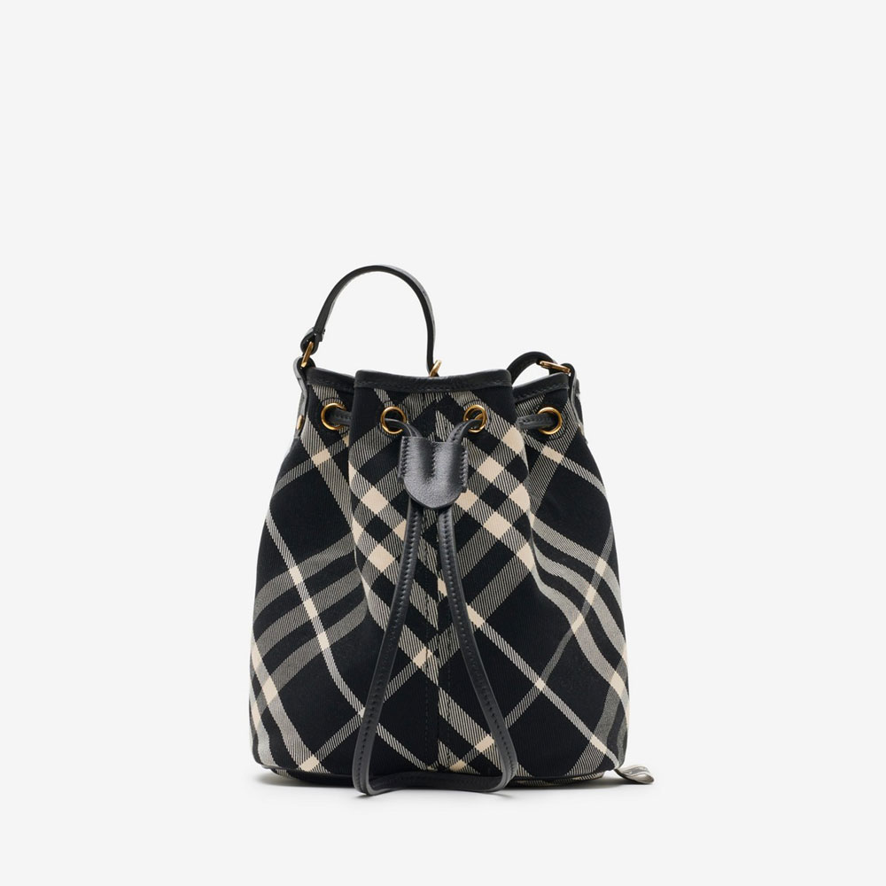 Burberry Mini Check Bucket Bag 80950571