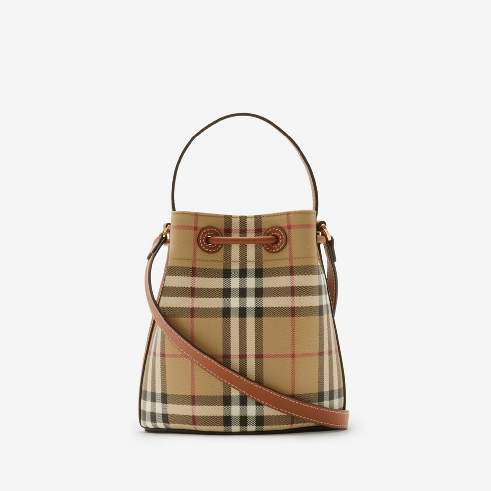 Burberry Mini TB Bucket Bag in Archive beige 80960401 - Photo-3