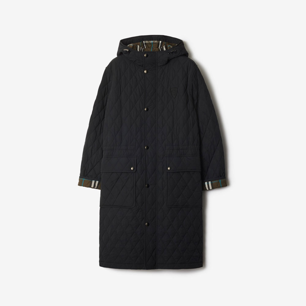 Burberry Quilted Nylon Parka in Black snug 80969191