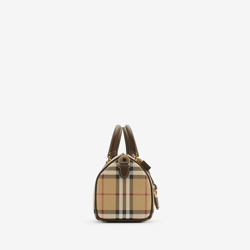 Burberry Mini Check Bowling Bag in Military 80975981 - Photo-2