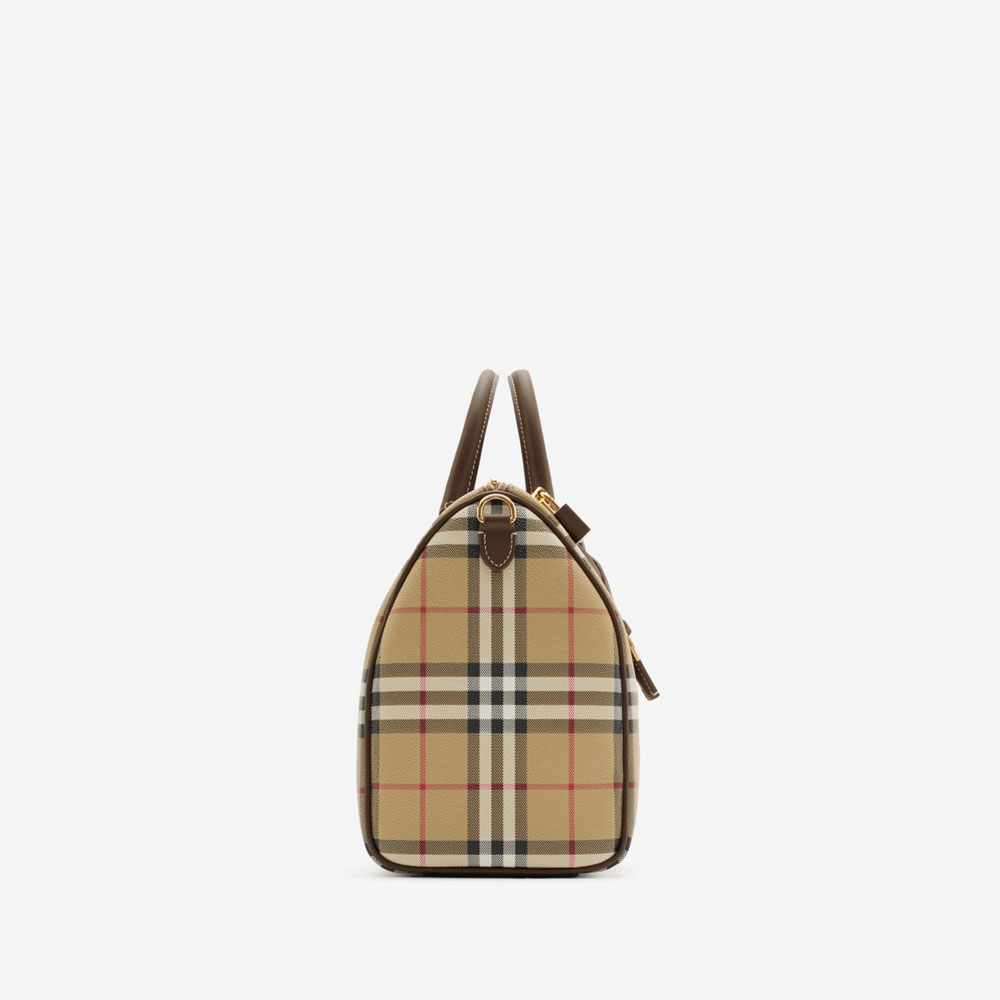 Burberry Medium Check Bowling Bag in Military 80998131 - Photo-2