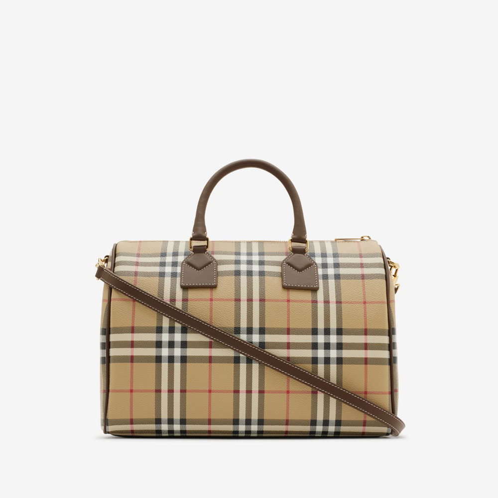 Burberry Medium Check Bowling Bag in Military 80998131 - Photo-3