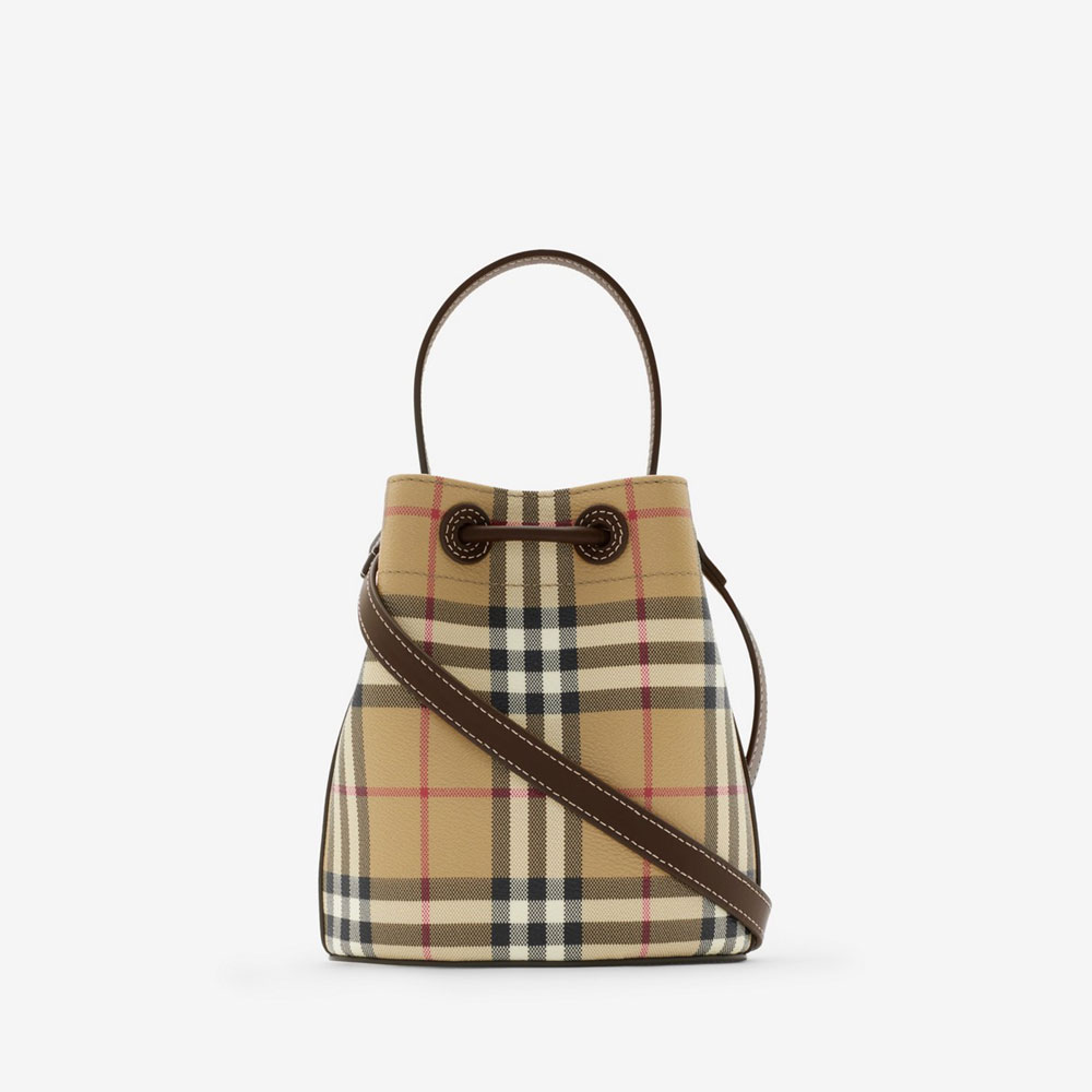 Burberry Mini Check Bucket Bag 81004881 - Photo-3