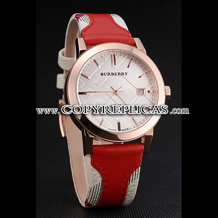 Burberry The City Classic Silver Dial Red Bracelet BB5798 - Photo-2