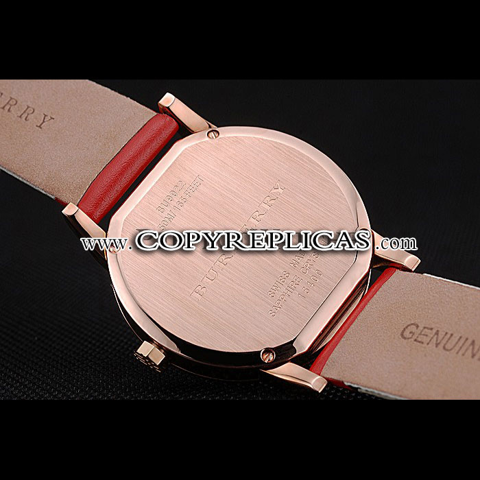 Burberry The City Classic Silver Dial Red Bracelet BB5798 - Photo-4